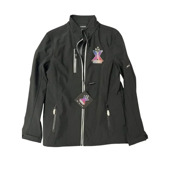 Alaska Airlines Jackets & Blazers - Alaska Airlines Jacket Womens L Black Decades of Awesome Logo Crew Flight NEW